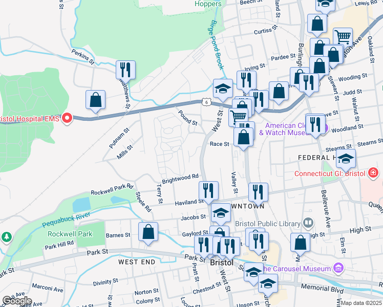 map of restaurants, bars, coffee shops, grocery stores, and more near 4 Jennings Terrace in Bristol