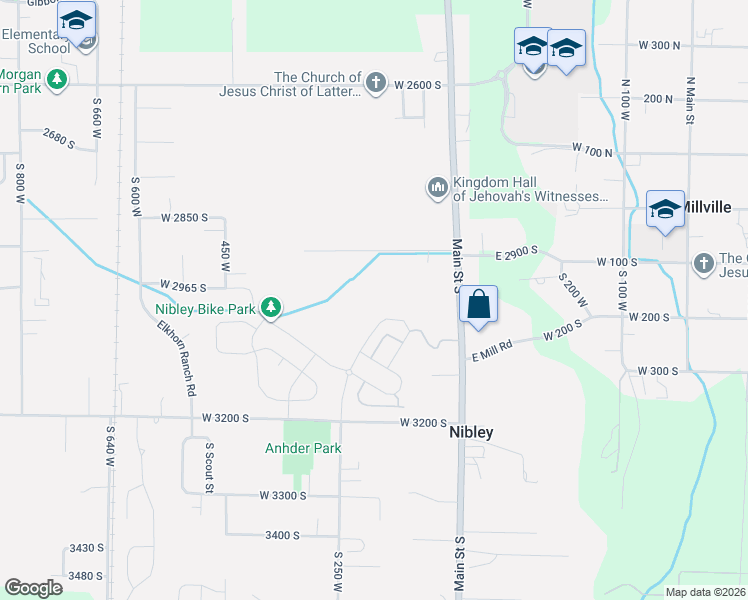 map of restaurants, bars, coffee shops, grocery stores, and more near in Nibley