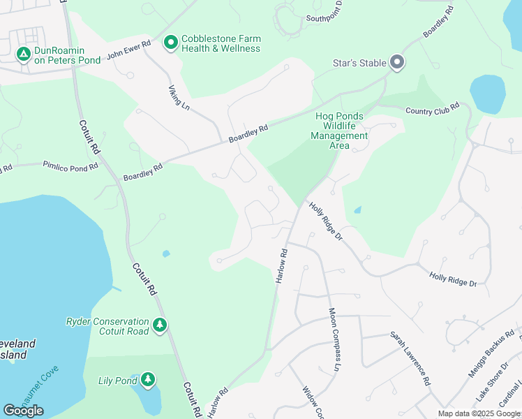 map of restaurants, bars, coffee shops, grocery stores, and more near 7 Sconset Circle in Sandwich