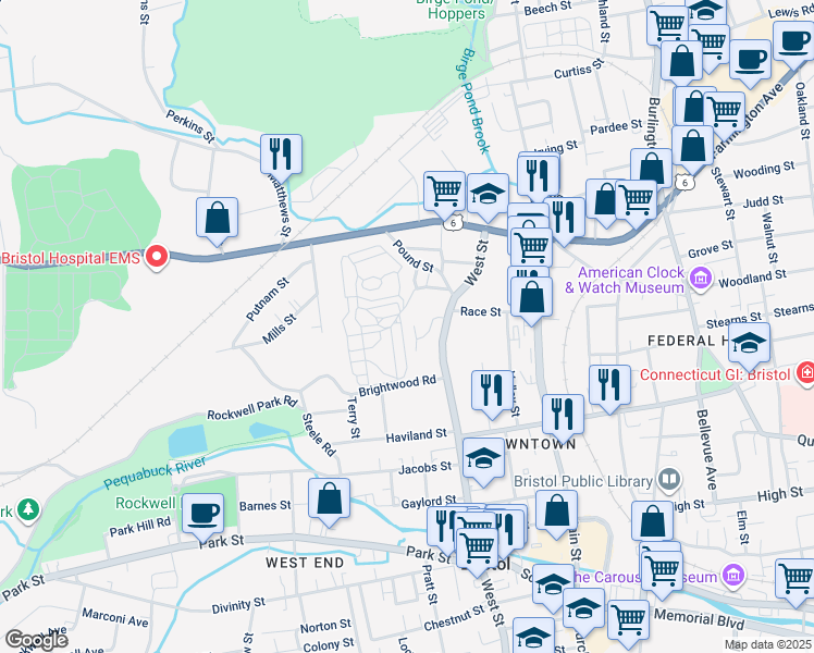 map of restaurants, bars, coffee shops, grocery stores, and more near 4 Jennings Terrace in Bristol