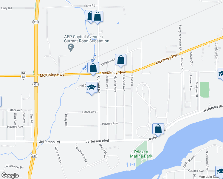 map of restaurants, bars, coffee shops, grocery stores, and more near 13371 La Salle Avenue in Mishawaka