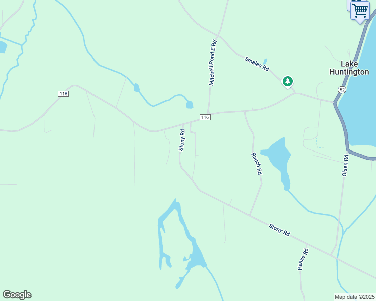map of restaurants, bars, coffee shops, grocery stores, and more near 23 Stony Road in Lake Huntington
