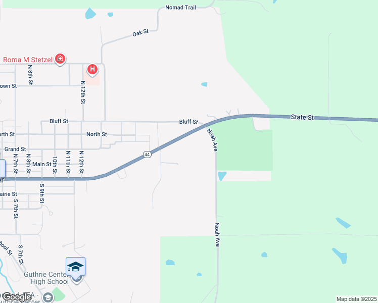 map of restaurants, bars, coffee shops, grocery stores, and more near 2304 State Street in Guthrie Center