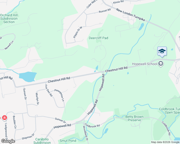 map of restaurants, bars, coffee shops, grocery stores, and more near 735 Chestnut Hill Road in Glastonbury