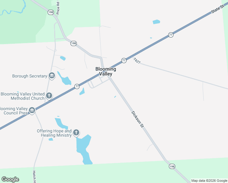 map of restaurants, bars, coffee shops, grocery stores, and more near 15023 Dickson Street in Guys Mills