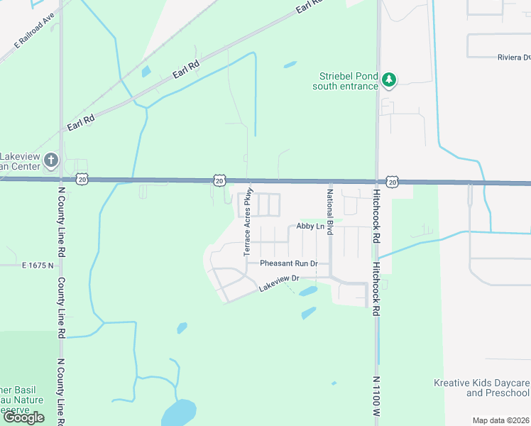 map of restaurants, bars, coffee shops, grocery stores, and more near 32 Alpine Drive in Michigan City