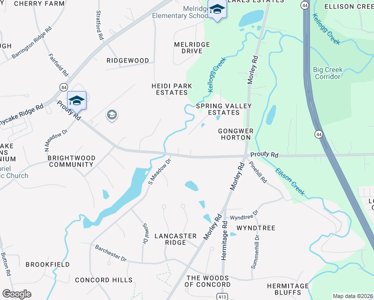 map of restaurants, bars, coffee shops, grocery stores, and more near 10396 County Highway 414 in Painesville