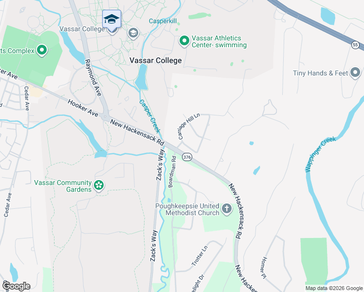 map of restaurants, bars, coffee shops, grocery stores, and more near 2 Boardman Road in Poughkeepsie