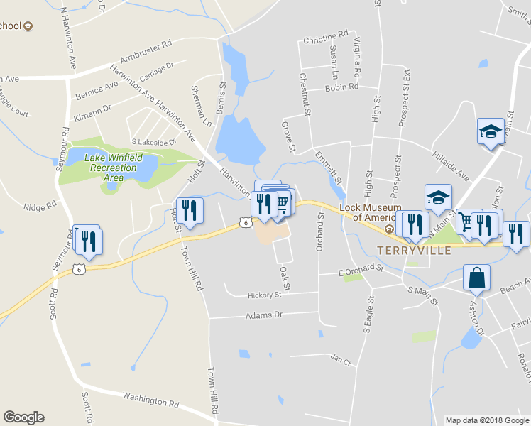 map of restaurants, bars, coffee shops, grocery stores, and more near 322 Main Street in Plymouth