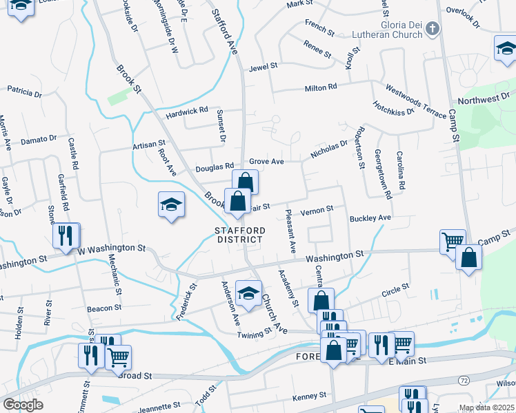 map of restaurants, bars, coffee shops, grocery stores, and more near 118 Stafford Avenue in Bristol