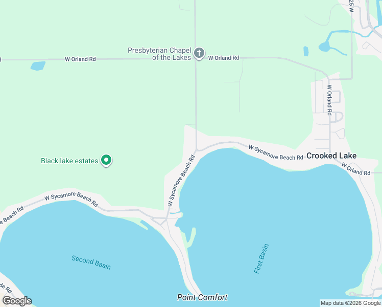 map of restaurants, bars, coffee shops, grocery stores, and more near 2645 North 300 West in Angola