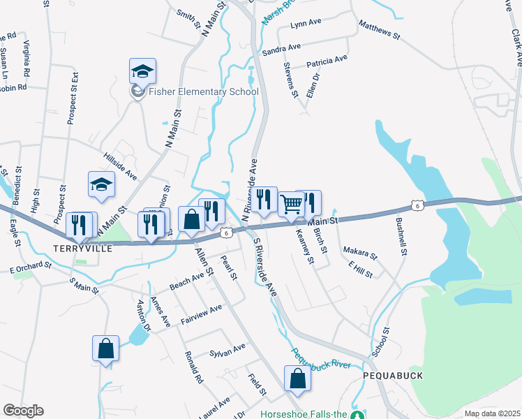 map of restaurants, bars, coffee shops, grocery stores, and more near 10 Schultz Street in Plymouth