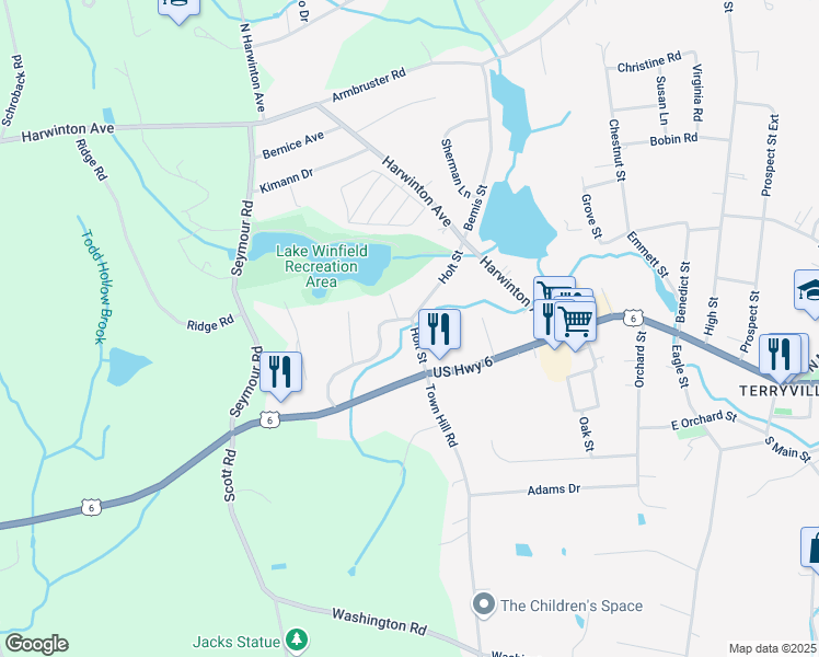 map of restaurants, bars, coffee shops, grocery stores, and more near 3 Holt Street in Plymouth