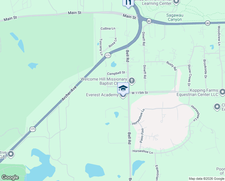 map of restaurants, bars, coffee shops, grocery stores, and more near 12829 Artesian Street in Lemont