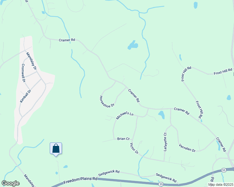 map of restaurants, bars, coffee shops, grocery stores, and more near 3 Horseshoe Drive in Poughkeepsie