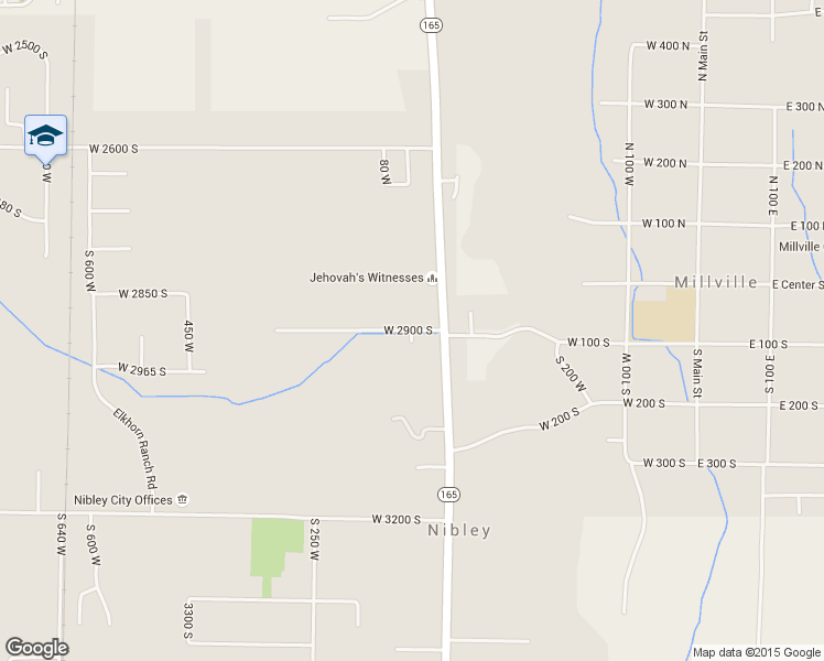 map of restaurants, bars, coffee shops, grocery stores, and more near West 2900 South in Nibley