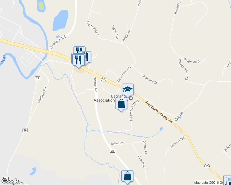 map of restaurants, bars, coffee shops, grocery stores, and more near 2 Orchard Road in Poughkeepsie