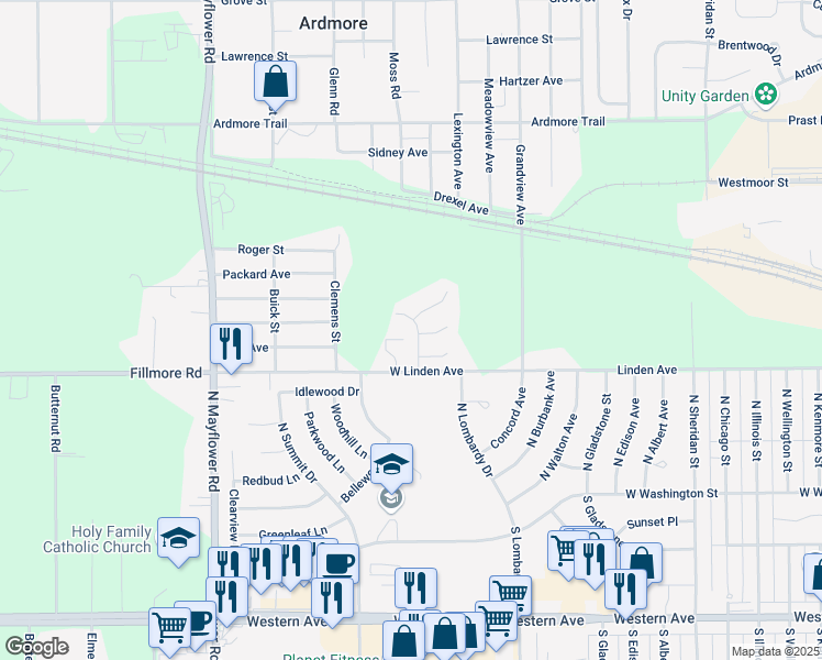 map of restaurants, bars, coffee shops, grocery stores, and more near 4800-4816 Trenton Drive in South Bend