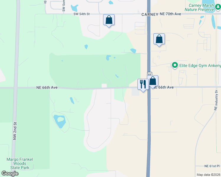 map of restaurants, bars, coffee shops, grocery stores, and more near 6694 Northeast 9th Court in Des Moines