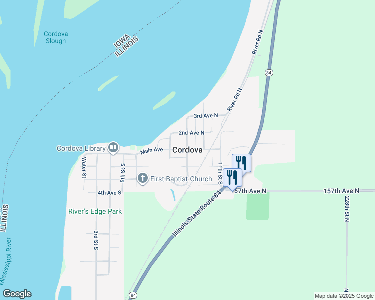 map of restaurants, bars, coffee shops, grocery stores, and more near in Cordova