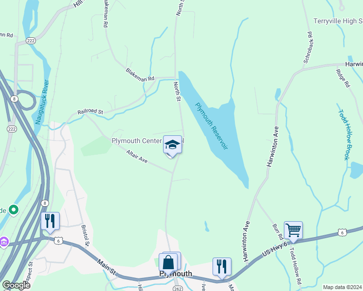 map of restaurants, bars, coffee shops, grocery stores, and more near 8 Evanoski Lane in Plymouth