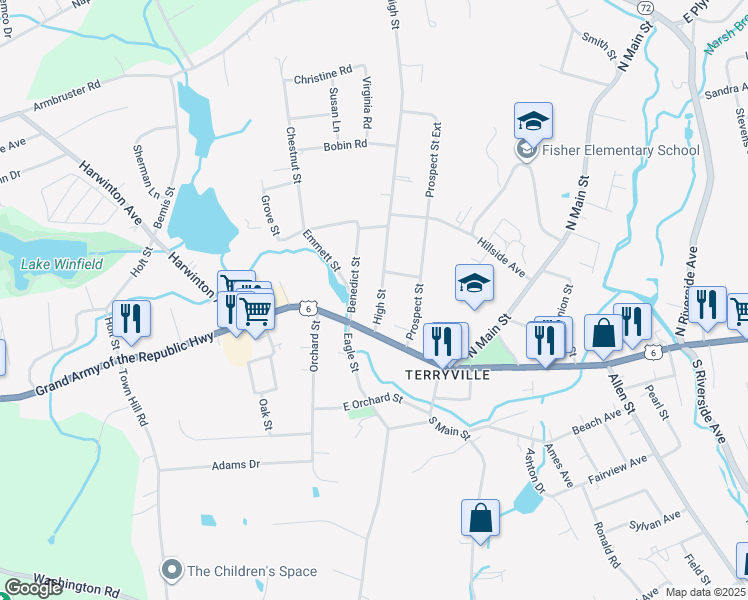 map of restaurants, bars, coffee shops, grocery stores, and more near 15 High Street in Plymouth