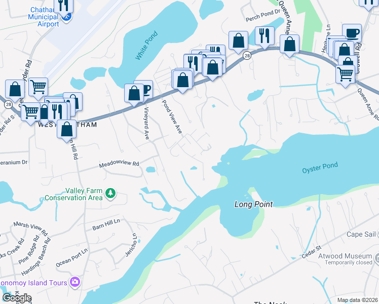 map of restaurants, bars, coffee shops, grocery stores, and more near 33 Wood Carver Knoll in Chatham