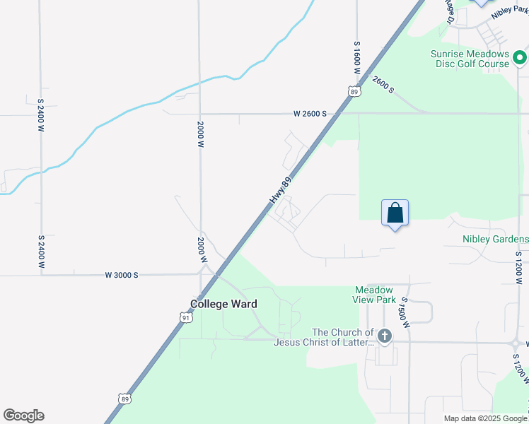 map of restaurants, bars, coffee shops, grocery stores, and more near West Nibley Parkway in Nibley