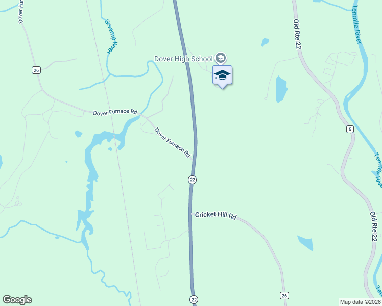 map of restaurants, bars, coffee shops, grocery stores, and more near 2307 New York 22 in Dover Plains