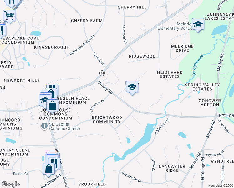 map of restaurants, bars, coffee shops, grocery stores, and more near 10158 Colton Avenue in Painesville
