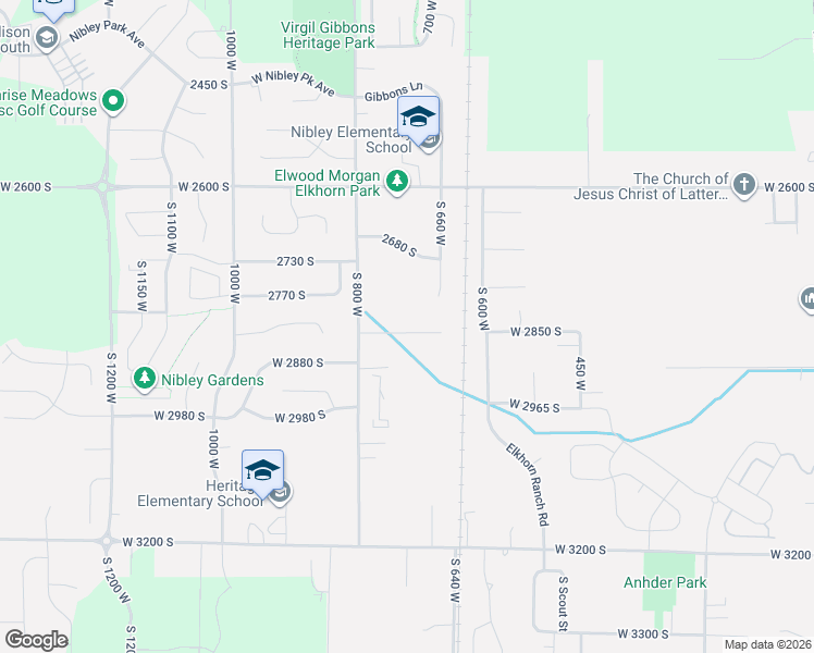 map of restaurants, bars, coffee shops, grocery stores, and more near in Nibley