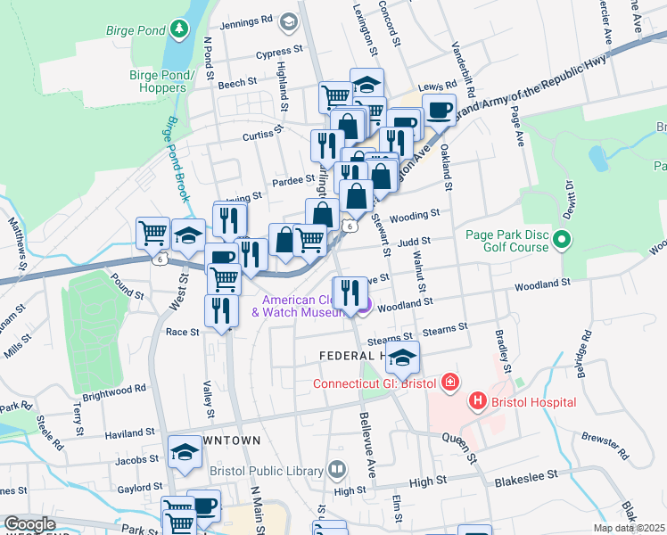 map of restaurants, bars, coffee shops, grocery stores, and more near 2 Judd Street in Bristol