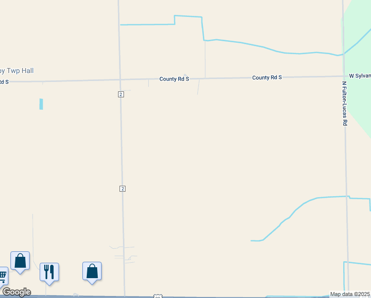 map of restaurants, bars, coffee shops, grocery stores, and more near 1801 County Road South in Swanton