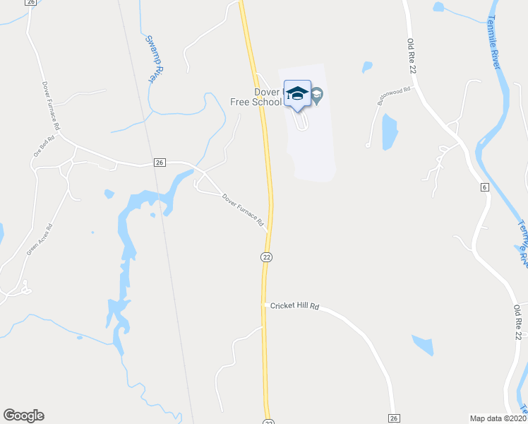 map of restaurants, bars, coffee shops, grocery stores, and more near 2307 New York 22 in Dover Plains