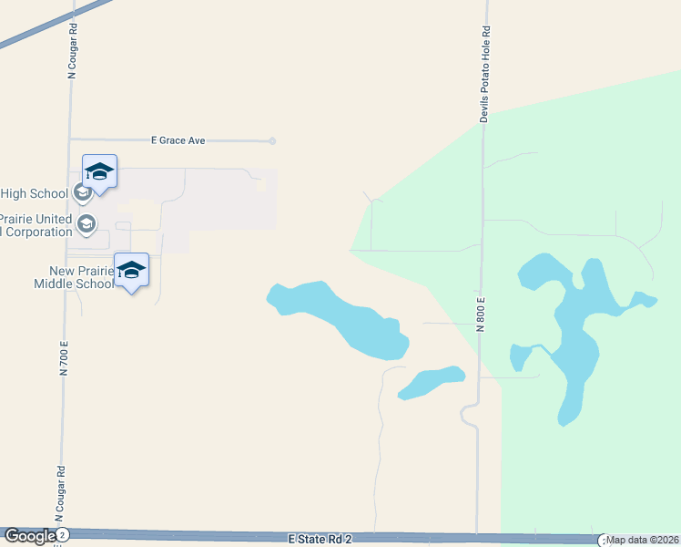 map of restaurants, bars, coffee shops, grocery stores, and more near 7674 Potato Hole Court in New Carlisle