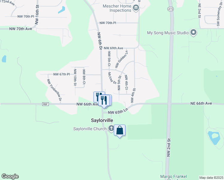 map of restaurants, bars, coffee shops, grocery stores, and more near 585 Northwest 66th Place in Des Moines