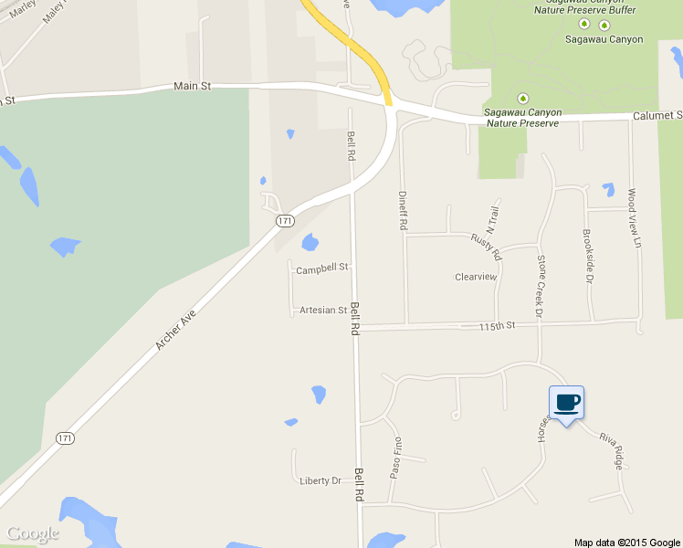 map of restaurants, bars, coffee shops, grocery stores, and more near 11360 Bell Road in Lemont