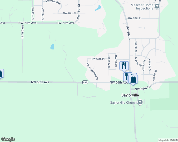 map of restaurants, bars, coffee shops, grocery stores, and more near 6710 Northwest Timberline Drive in Des Moines