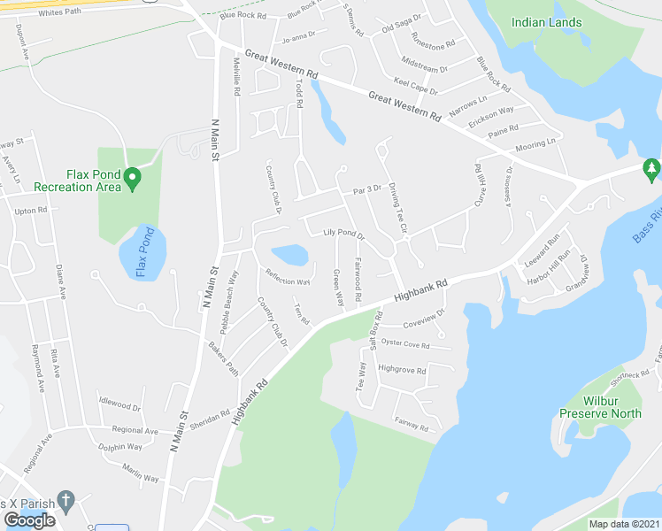 map of restaurants, bars, coffee shops, grocery stores, and more near 33 Green Way in Yarmouth