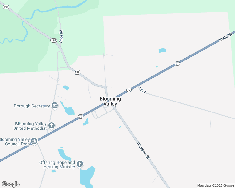 map of restaurants, bars, coffee shops, grocery stores, and more near 25200 State Street in Saegertown