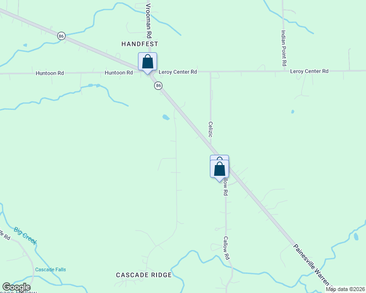 map of restaurants, bars, coffee shops, grocery stores, and more near 6893 Mildon Drive in Painesville
