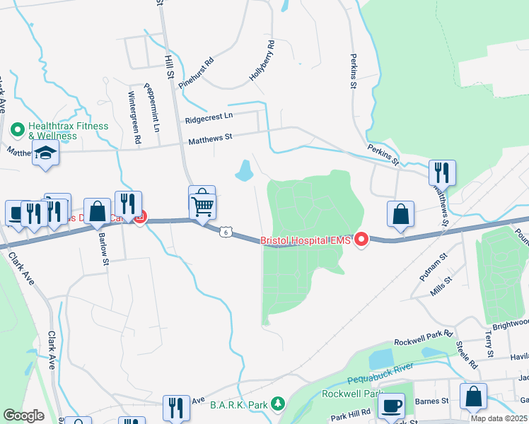 map of restaurants, bars, coffee shops, grocery stores, and more near 40 Everett Street in Bristol