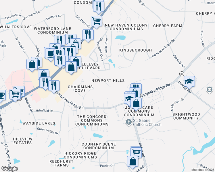 map of restaurants, bars, coffee shops, grocery stores, and more near 9818 Wellesley Boulevard in Painesville