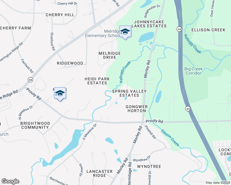 map of restaurants, bars, coffee shops, grocery stores, and more near 10459 Stuart Drive in Painesville