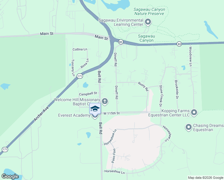 map of restaurants, bars, coffee shops, grocery stores, and more near 11381 Bell Road in Lemont