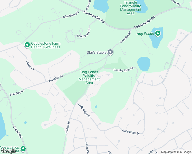 map of restaurants, bars, coffee shops, grocery stores, and more near 8 Greenway Circle in Sandwich