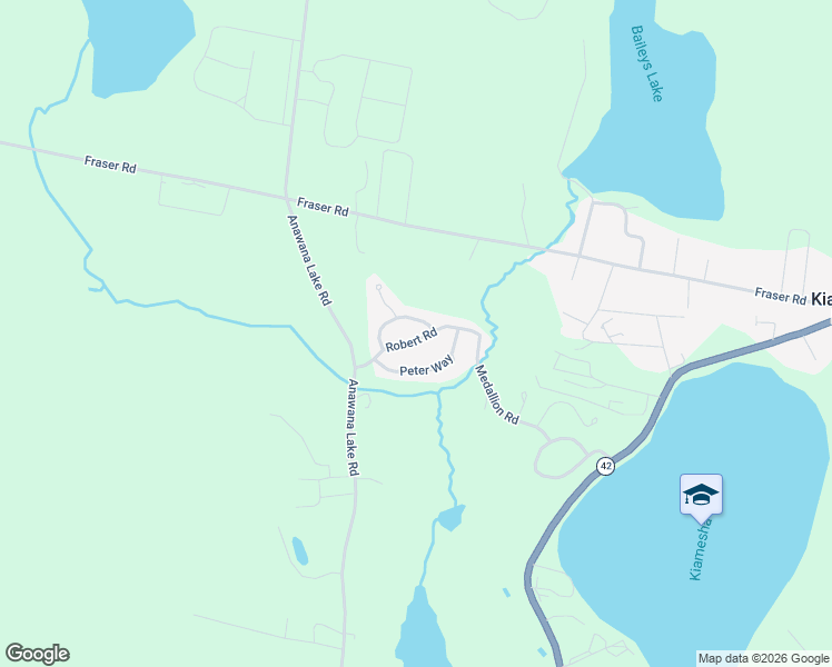 map of restaurants, bars, coffee shops, grocery stores, and more near 34 Robert Road in Kiamesha Lake