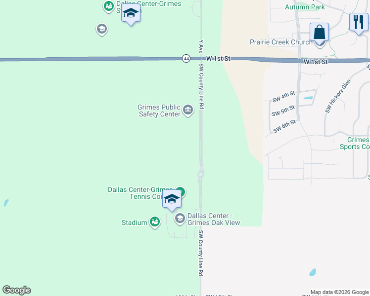 map of restaurants, bars, coffee shops, grocery stores, and more near 2401-2467 Northwest 142nd Street in Grimes