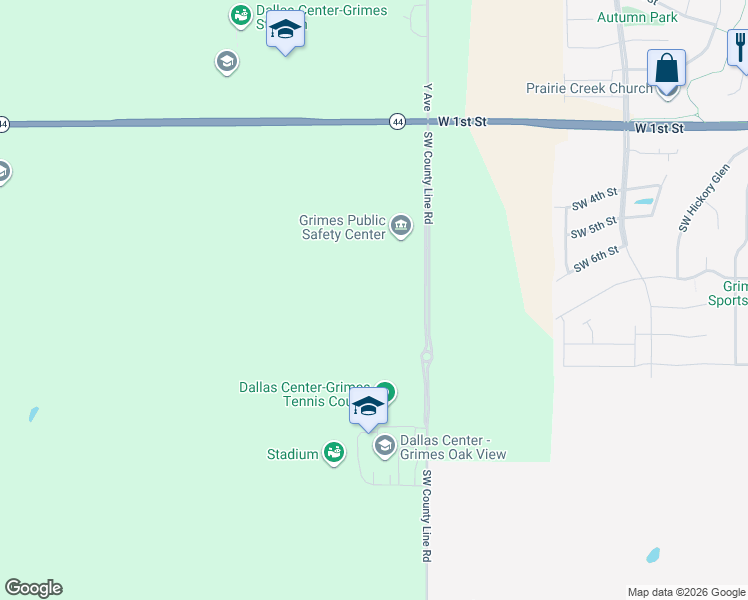 map of restaurants, bars, coffee shops, grocery stores, and more near 2401-2467 Northwest 142nd Street in Grimes