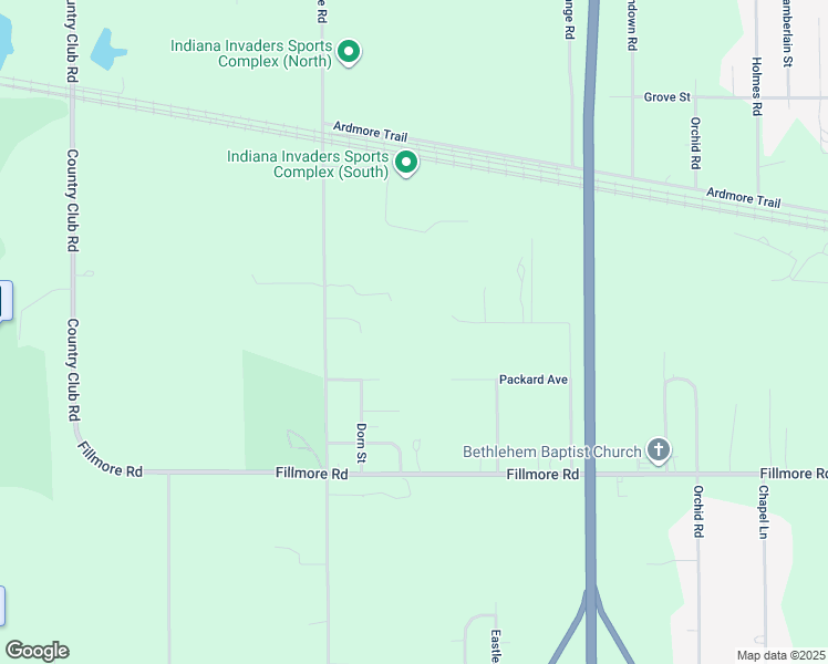 map of restaurants, bars, coffee shops, grocery stores, and more near 17 Northwest 1/4 Pine in South Bend